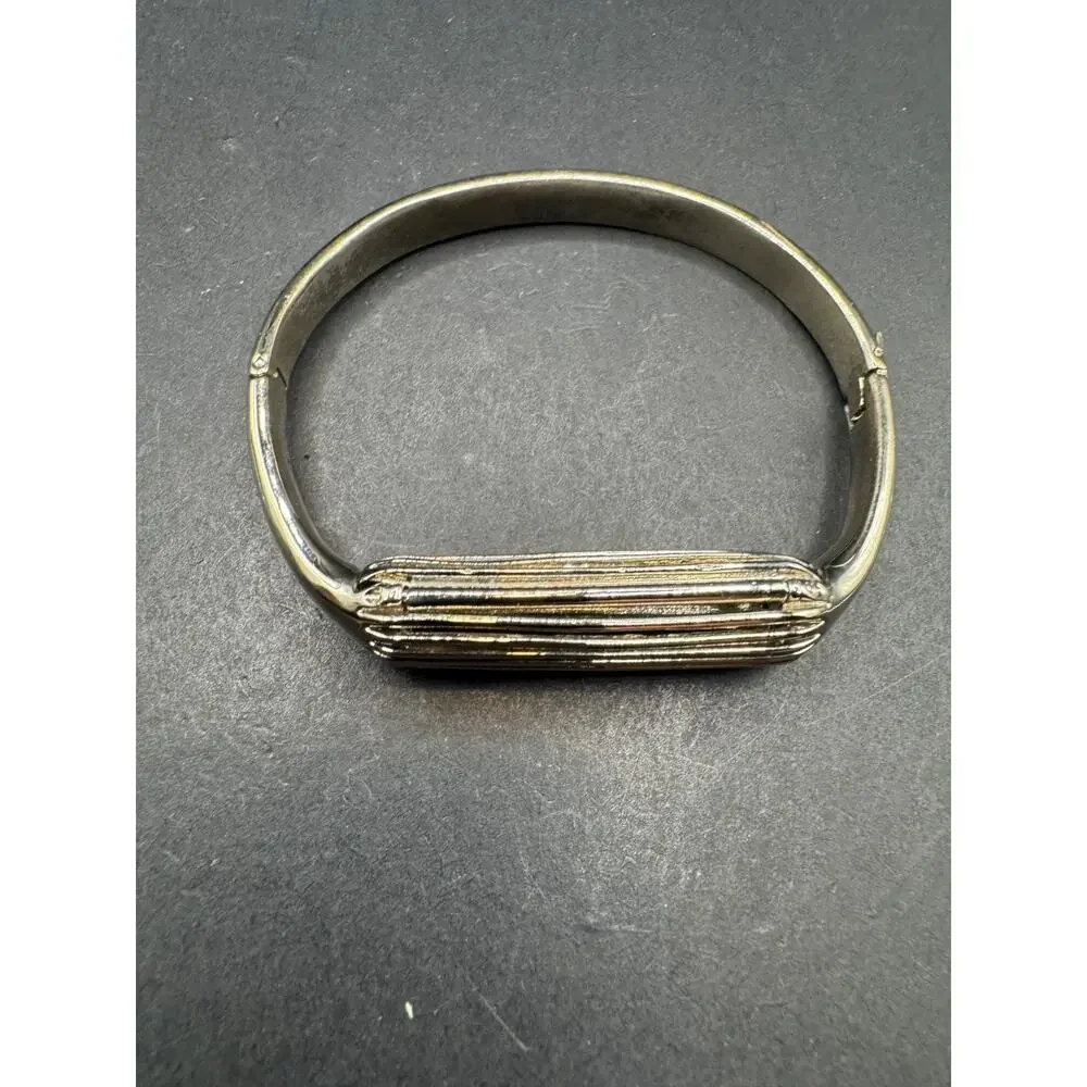 Fitbit Flex 2 Metal Hinged Bangle Bracelet Band Silver Tone Band Only 2.29